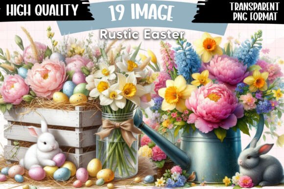 Download Rustic Easter Clipart Farmhouse Easter - Premium Resources